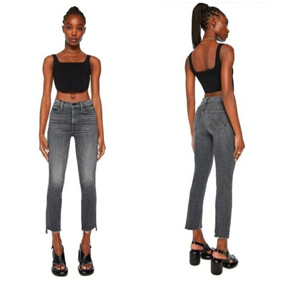 💕MOTHER💕 The Insider Crop Step Fray Jeans ~ Save Your Soul 33 NWT - Picture 1 of 16